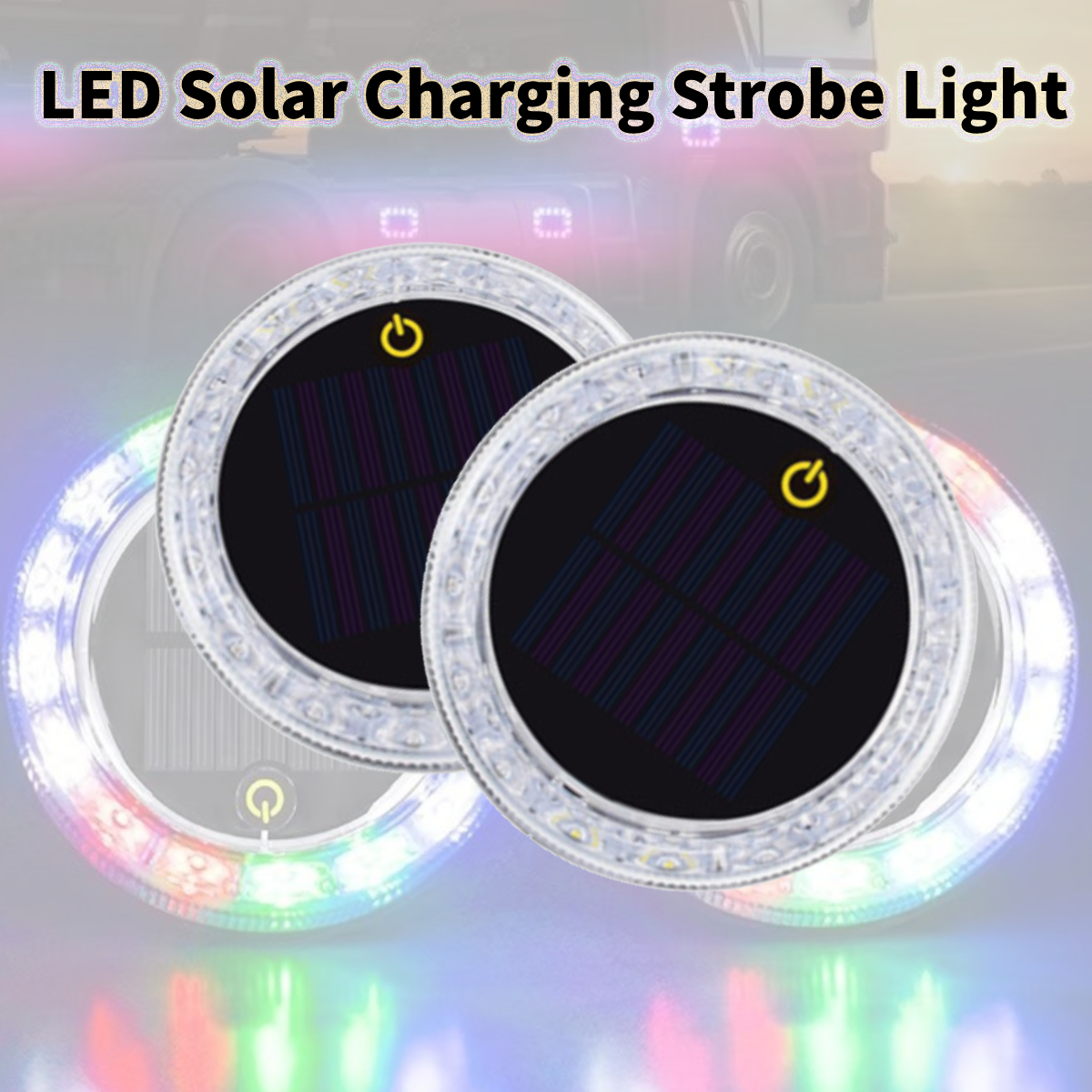 Sos Light Strobe - 1/2x Car Wireless Strobe Touch Solar