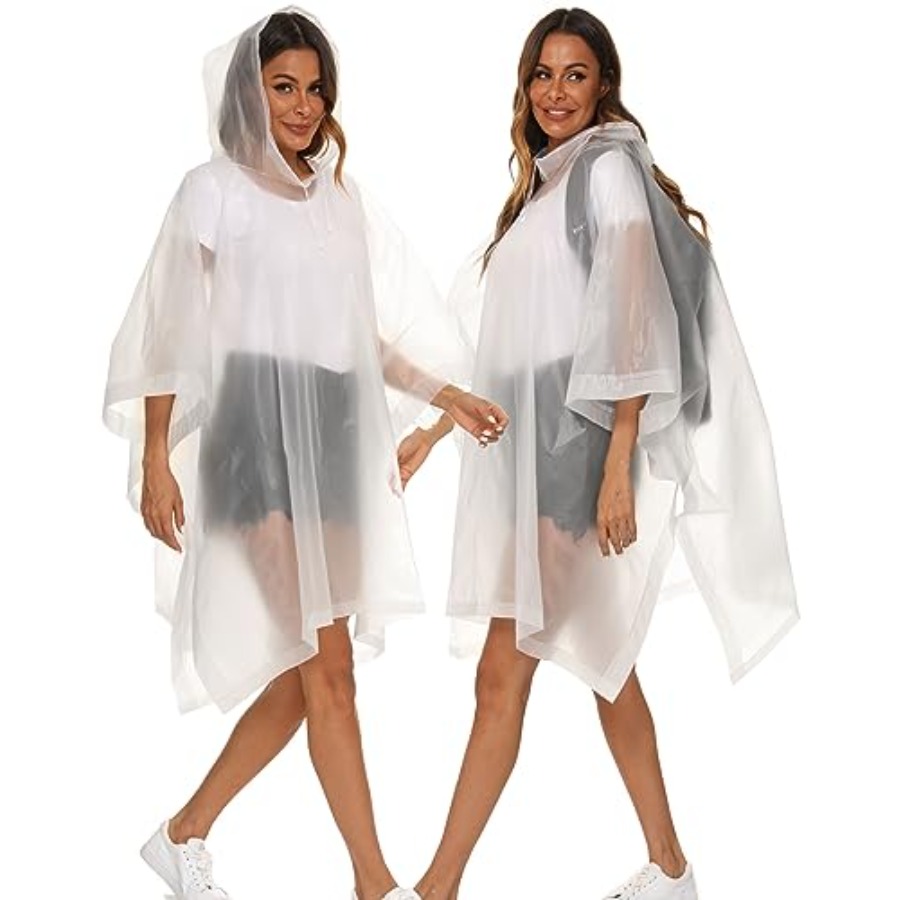 Emergency Poncho Rain - 2 Pack Rain Ponchos for Adults