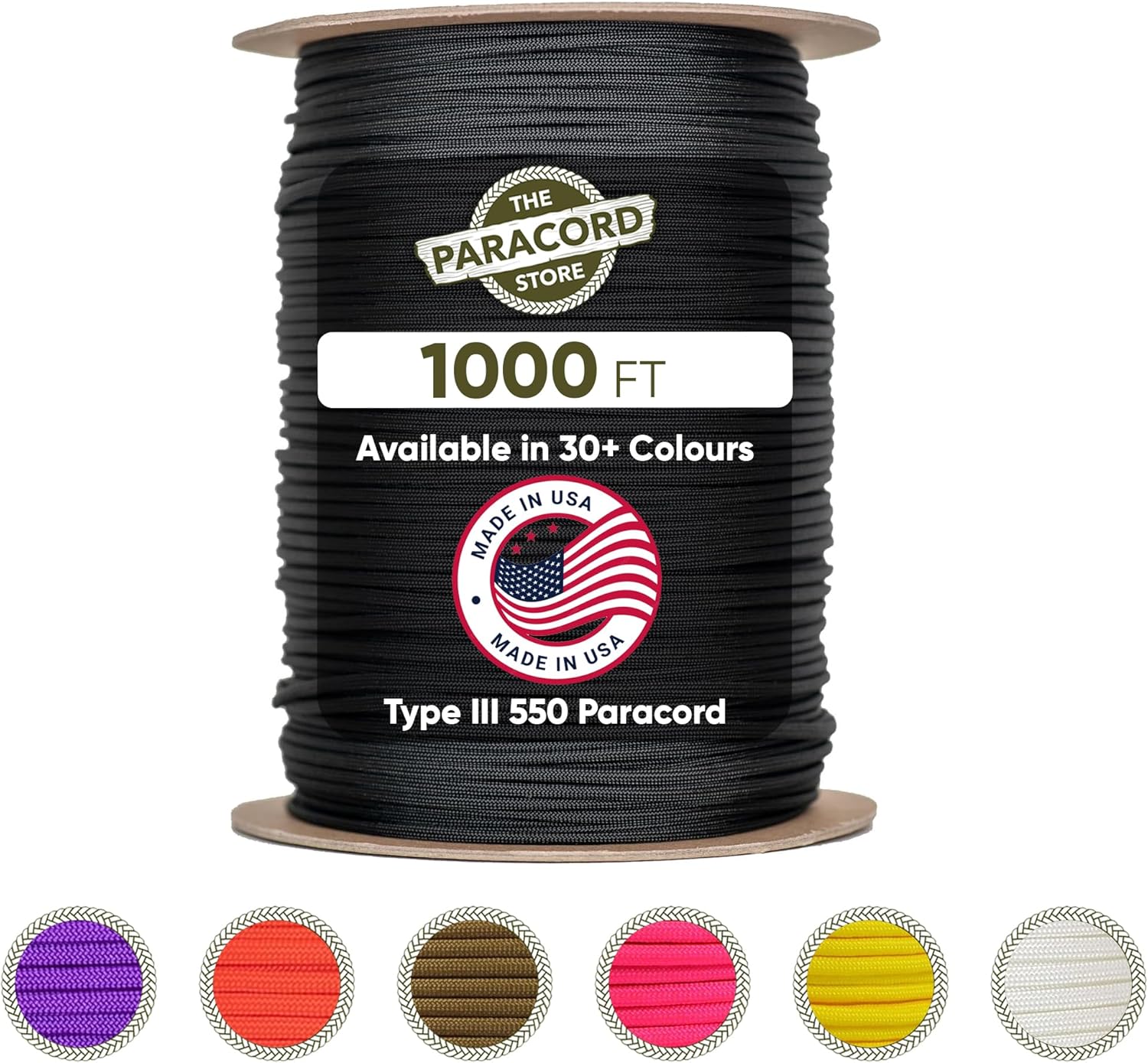 Para Cord 1000Ft - Type III 550 Paracord 1000 FT