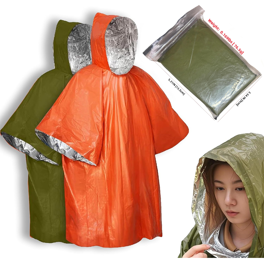 Camping Raincoat Waterproof Su - đánh giá và giá Survival Blanket Reflective
