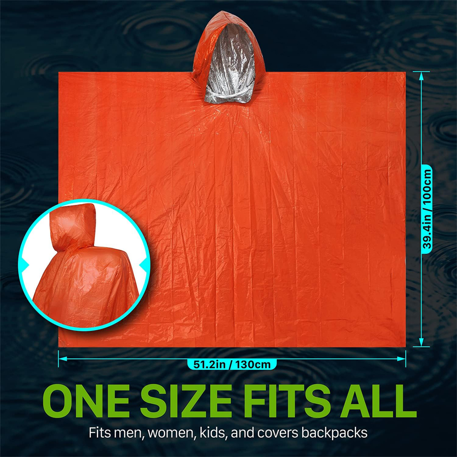 3/5-Pack Emergency Poncho Set  - đánh giá và giá Emergency Poncho Rain