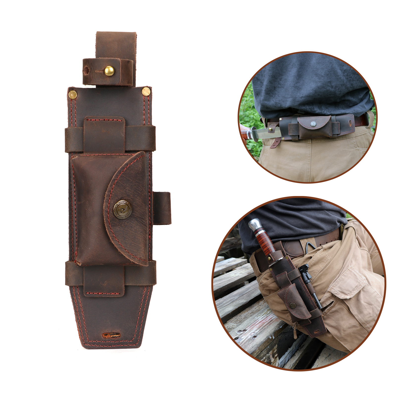 Tourbon Camping Leather thKnif - đánh giá và giá Bushcraft Knife Fixed