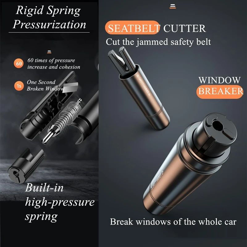 New 2 In 1 Car Safety Hammer E - đánh giá và giá Rescue Rope Throw