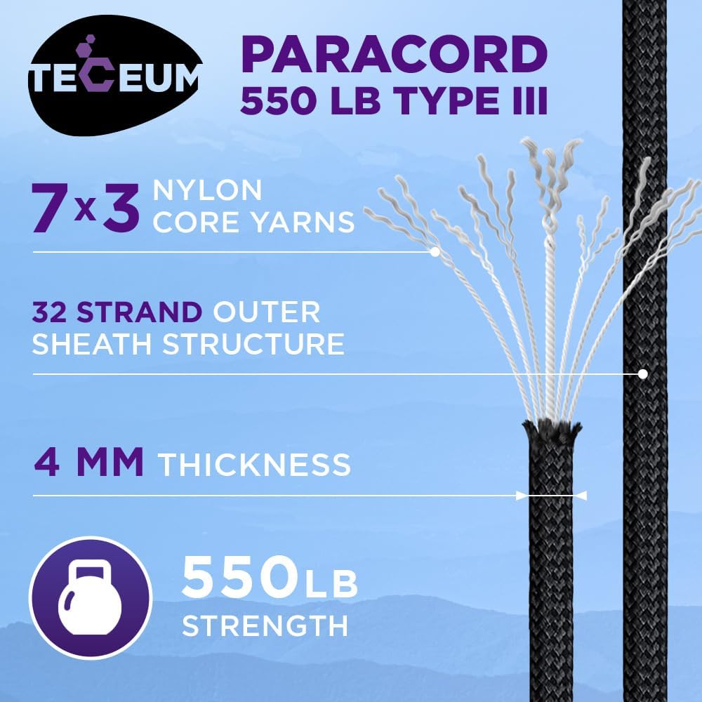 Reflective Paracord Rope 1000f - đánh giá và giá Para Cord 1000Ft
