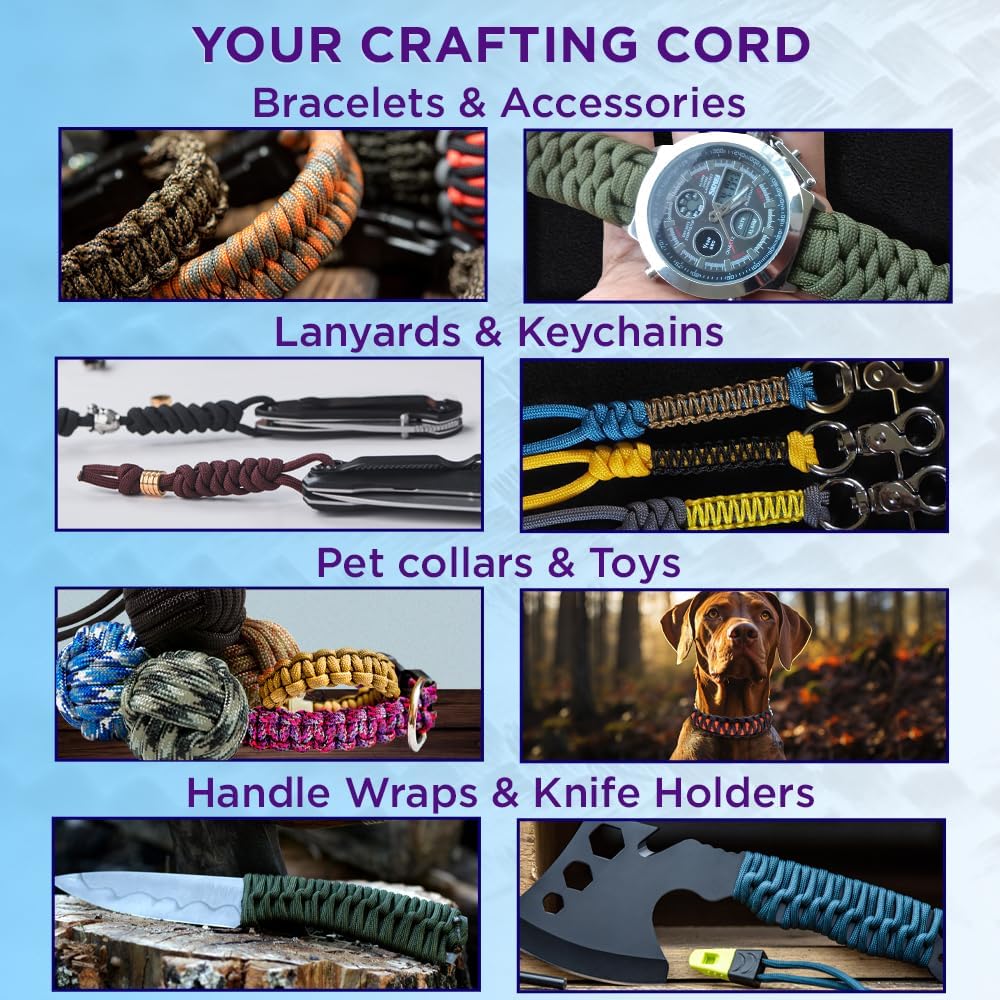 Reflective Paracord Rope 1000f - đánh giá và giá Para Cord 1000Ft