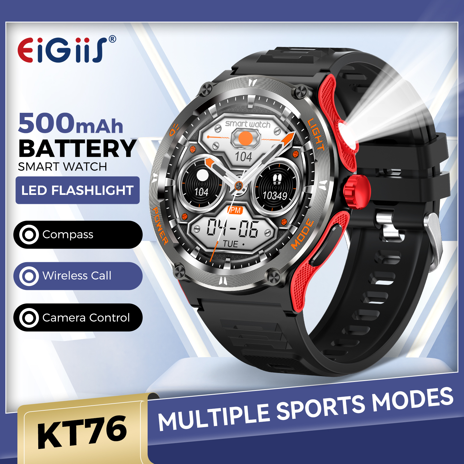 EIGIIS Smart Watch 3ATM Waterp - đánh giá và giá Compass Lensatic