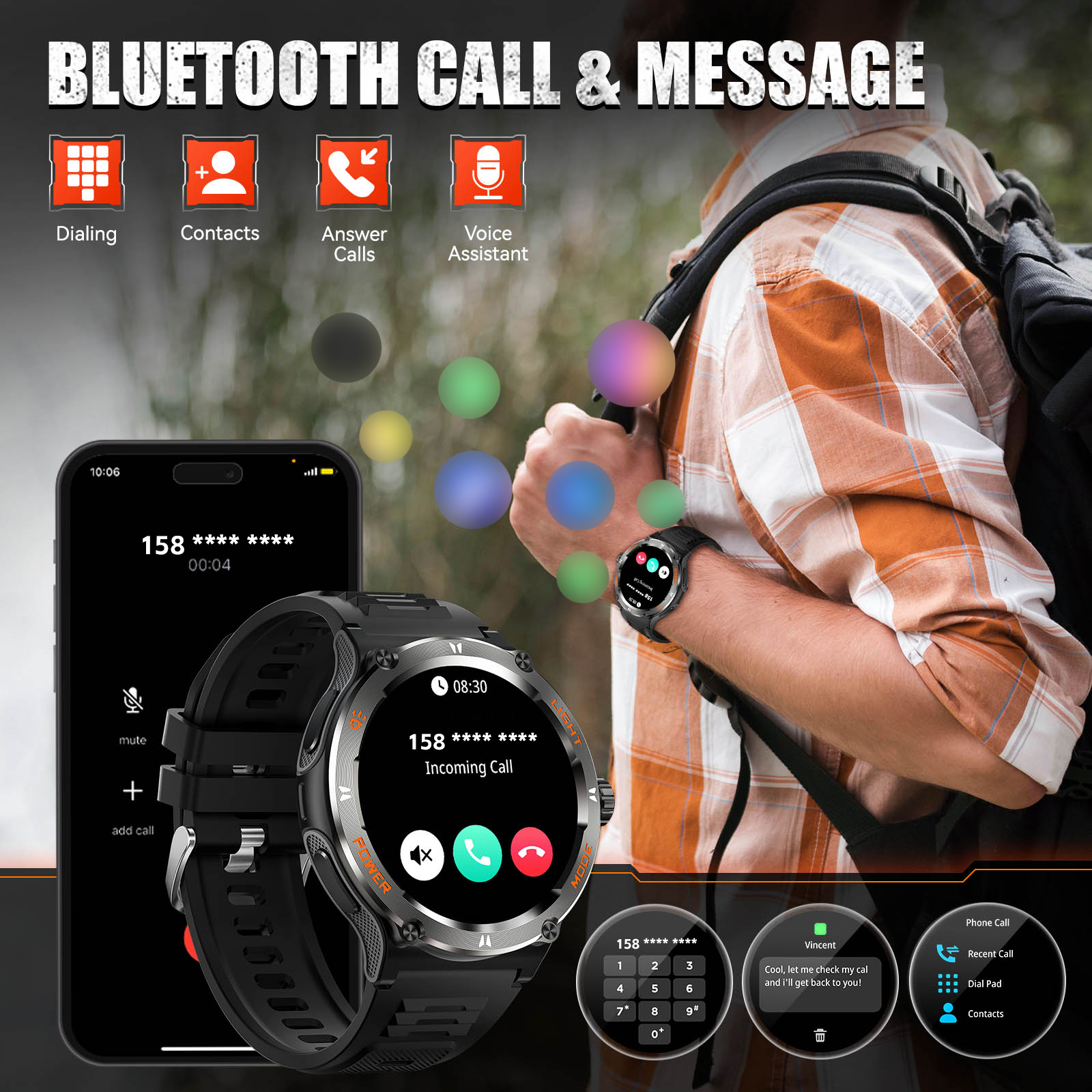 EIGIIS Smart Watch 3ATM Waterp - đánh giá và giá Compass Lensatic
