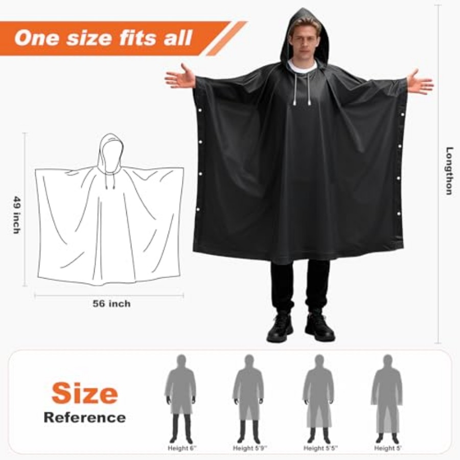 8 Pack Hooded Rain Ponchos for - đánh giá và giá Emergency Poncho Rain