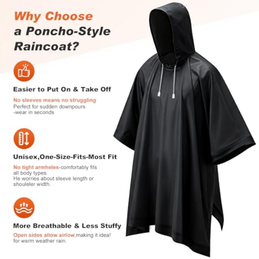 8 Pack Hooded Rain Ponchos for - đánh giá và giá Emergency Poncho Rain