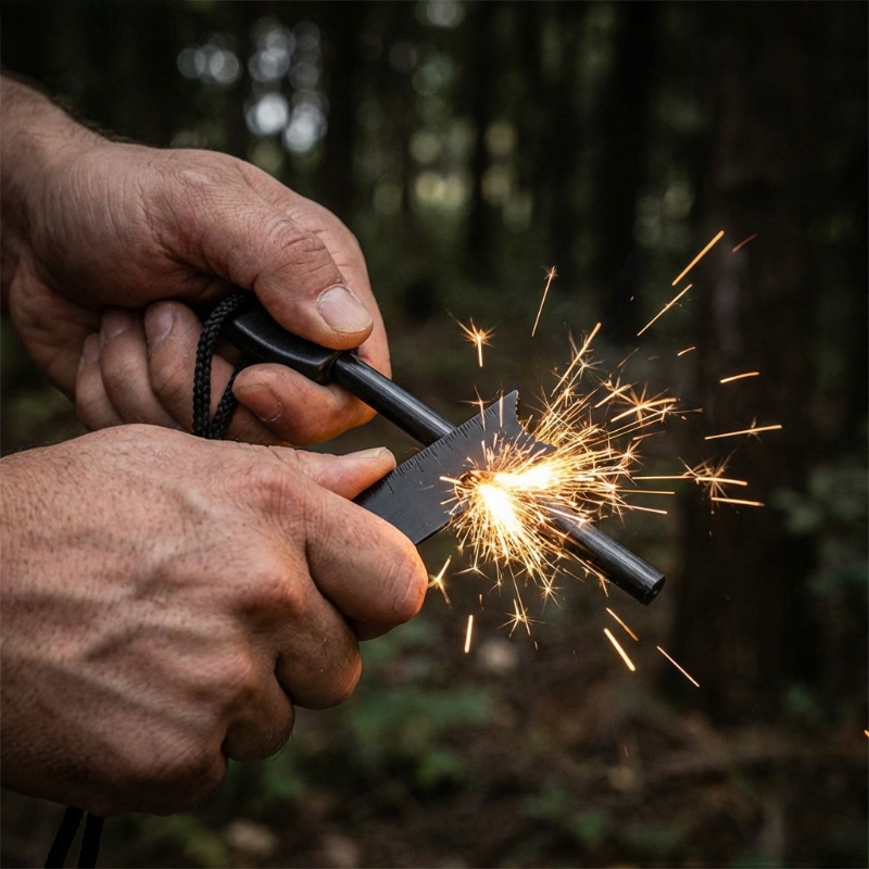 Multi-Function Wooden Handle M - đánh giá và giá Magnesium Fire Starter
