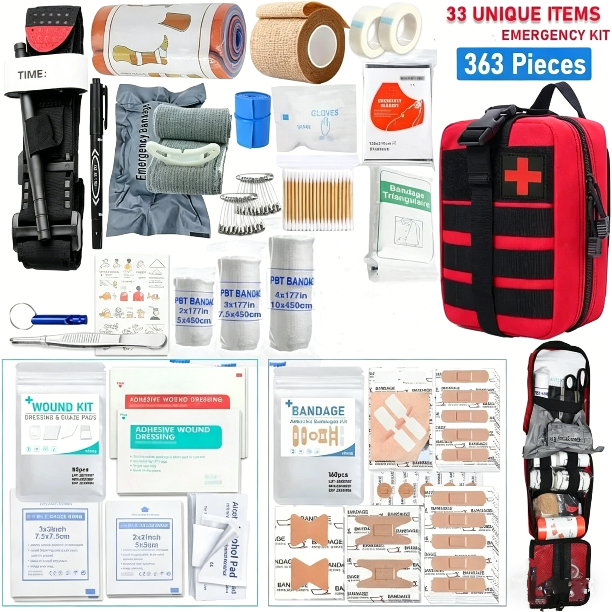 363pcs First Aid Kit Bag All P - đánh giá và giá Bivy Bag Emergency