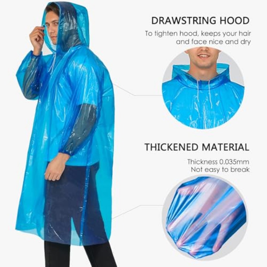 Disposable Rain Ponchos for Ad - đánh giá và giá Emergency Poncho Rain