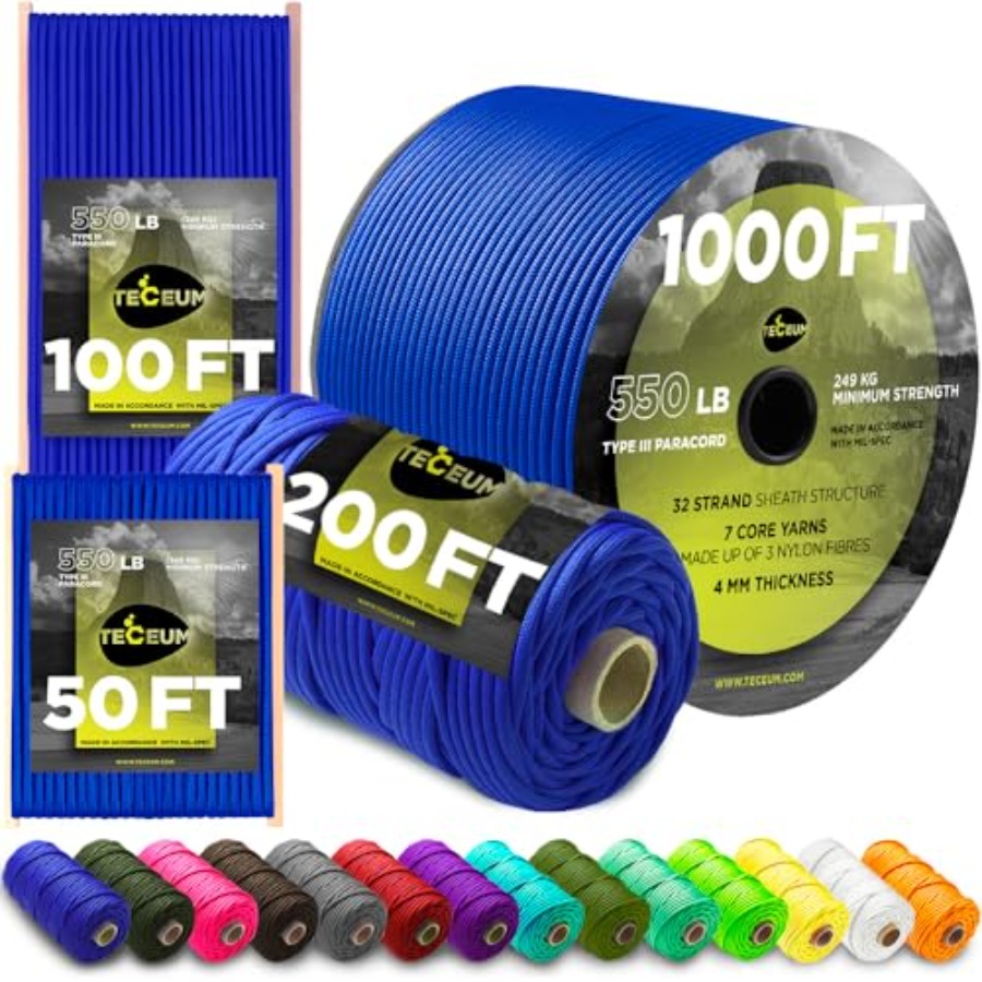 5/32 Paracord Rope 1000 1000ft - đánh giá và giá Para Cord 1000Ft