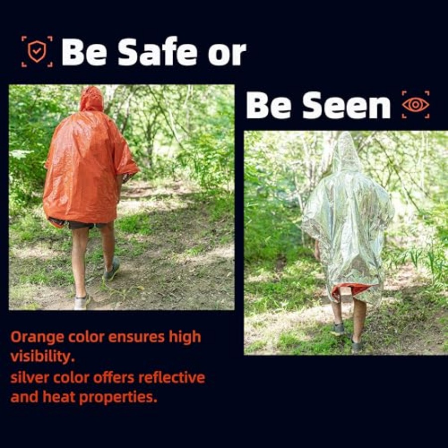Thickened Emergency Rain Ponch - đánh giá và giá Emergency Poncho Rain