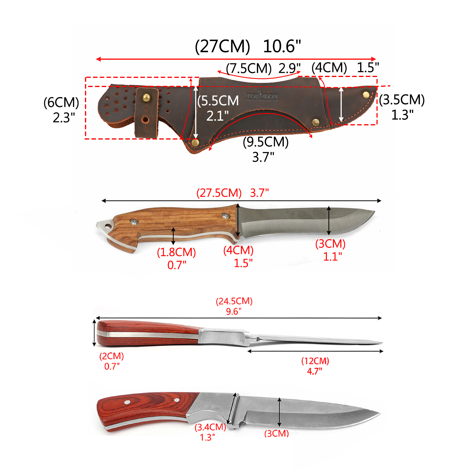 Tourbon Leather Tool Fixed Bla - đánh giá và giá Bushcraft Knife Fixed