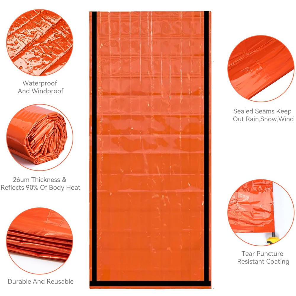 Emergency Sleeping Bag Surviva - đánh giá và giá Emergency Mylar Tent
