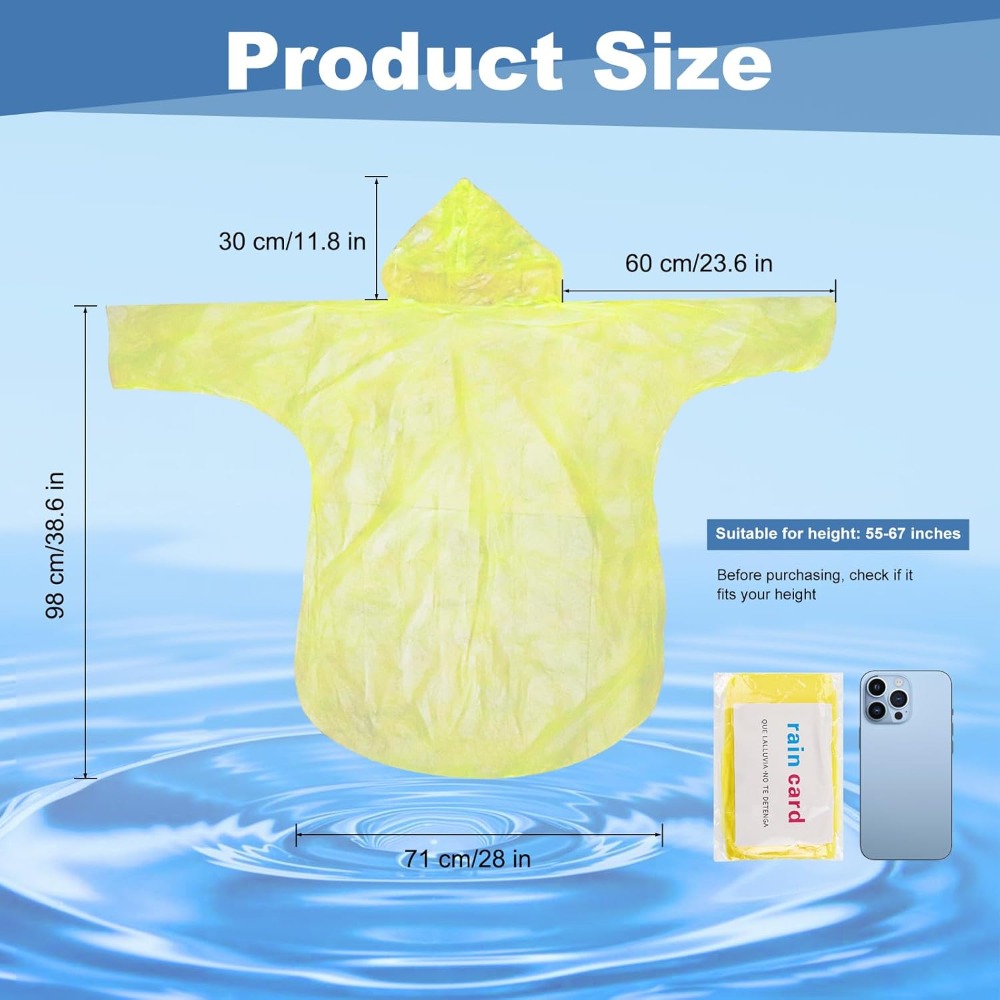 twoworld 30 Pcs Disposable Rai - đánh giá và giá Emergency Poncho Rain