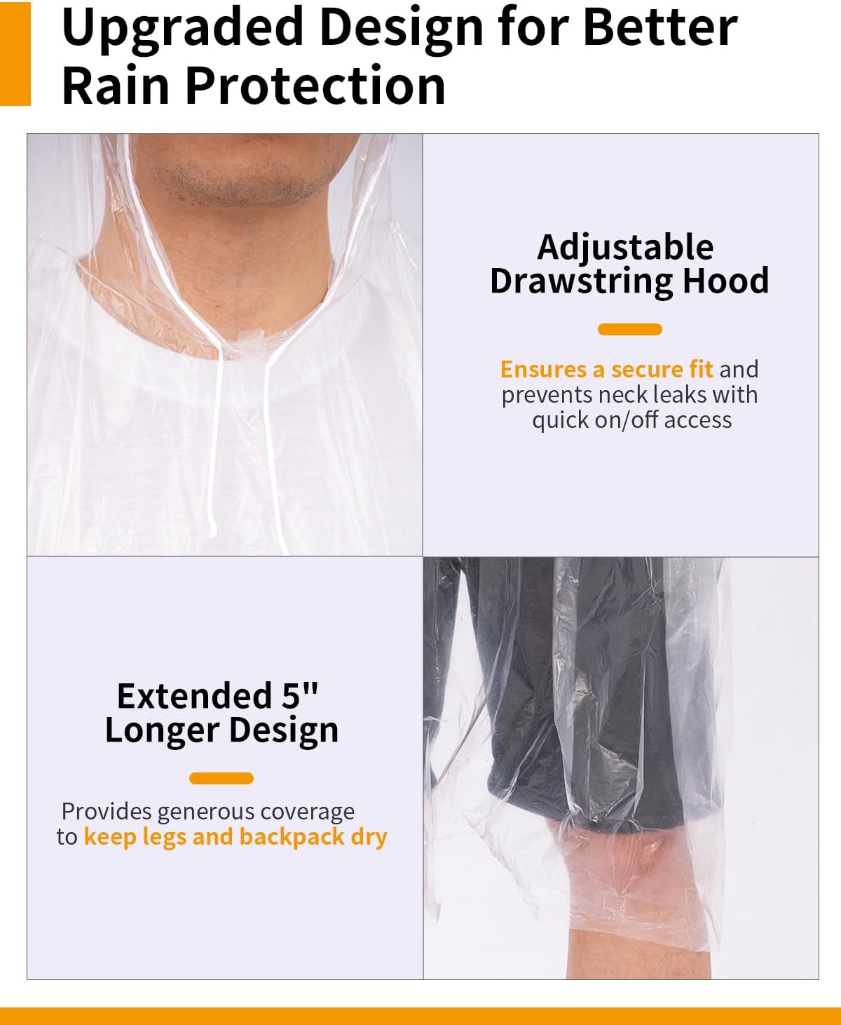 Extra Long Rain Ponchos for Ad - đánh giá và giá Emergency Poncho Rain