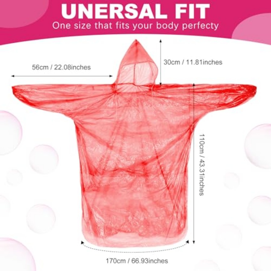 Handepo 100 Pack of Adult Rain - đánh giá và giá Emergency Poncho Rain