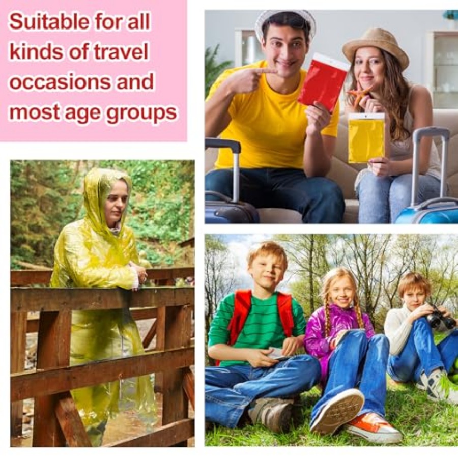 Handepo 100 Pack of Adult Rain - đánh giá và giá Emergency Poncho Rain