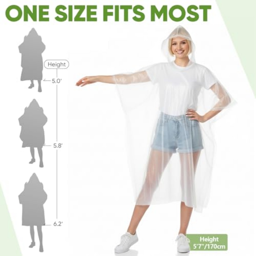 APEXUP Disposable Rain Ponchos - đánh giá và giá Emergency Poncho Rain