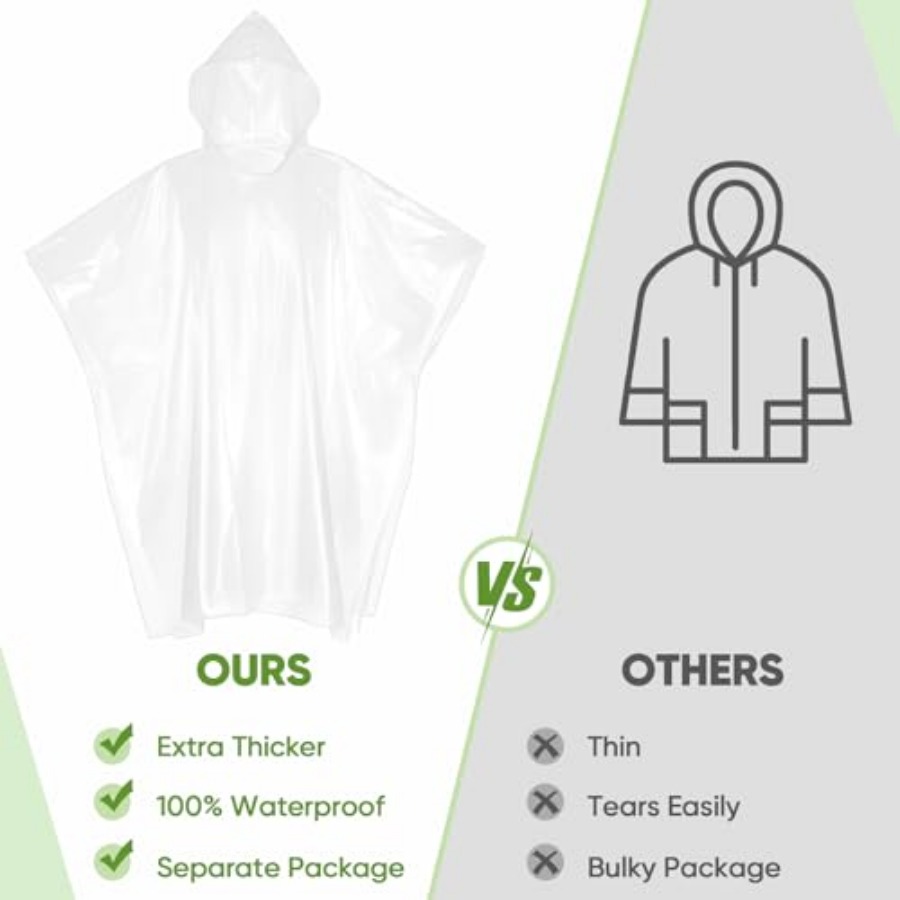 APEXUP Disposable Rain Ponchos - đánh giá và giá Emergency Poncho Rain