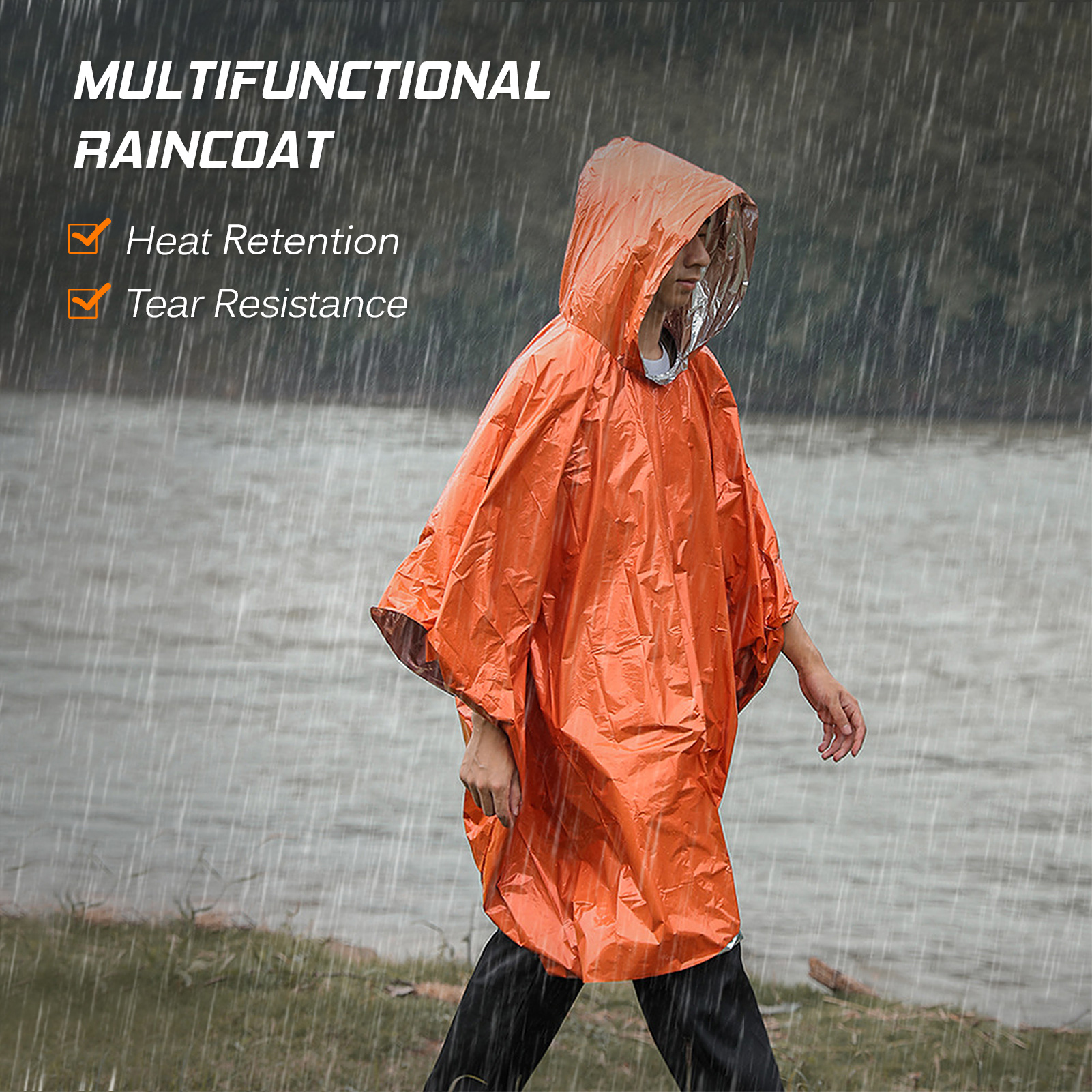 Emergency Rain Poncho Thermal  - đánh giá và giá Emergency Poncho Rain