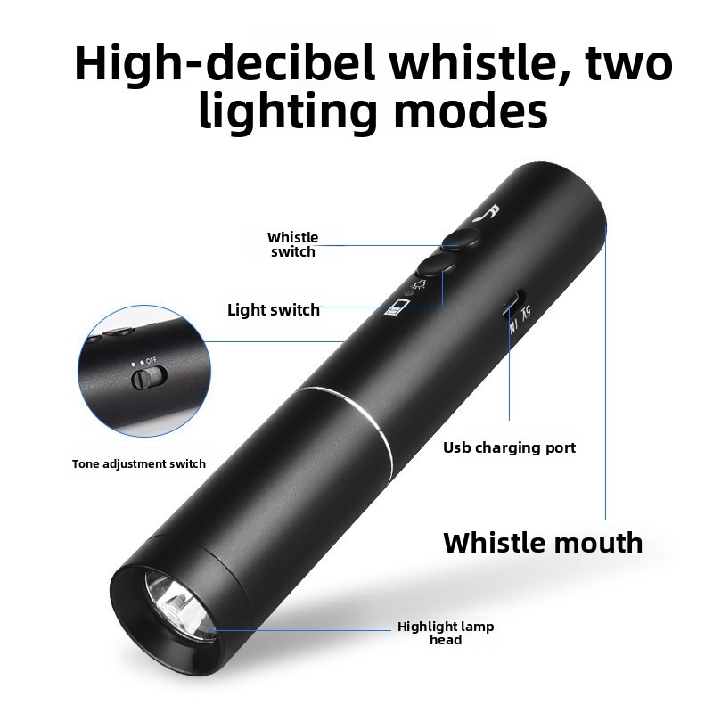 New LED Flashlight Electronic  - đánh giá và giá Emergency Whistle Loud