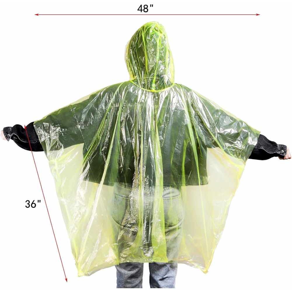 20 Pack Disposable Rain Poncho - đánh giá và giá Emergency Poncho Rain
