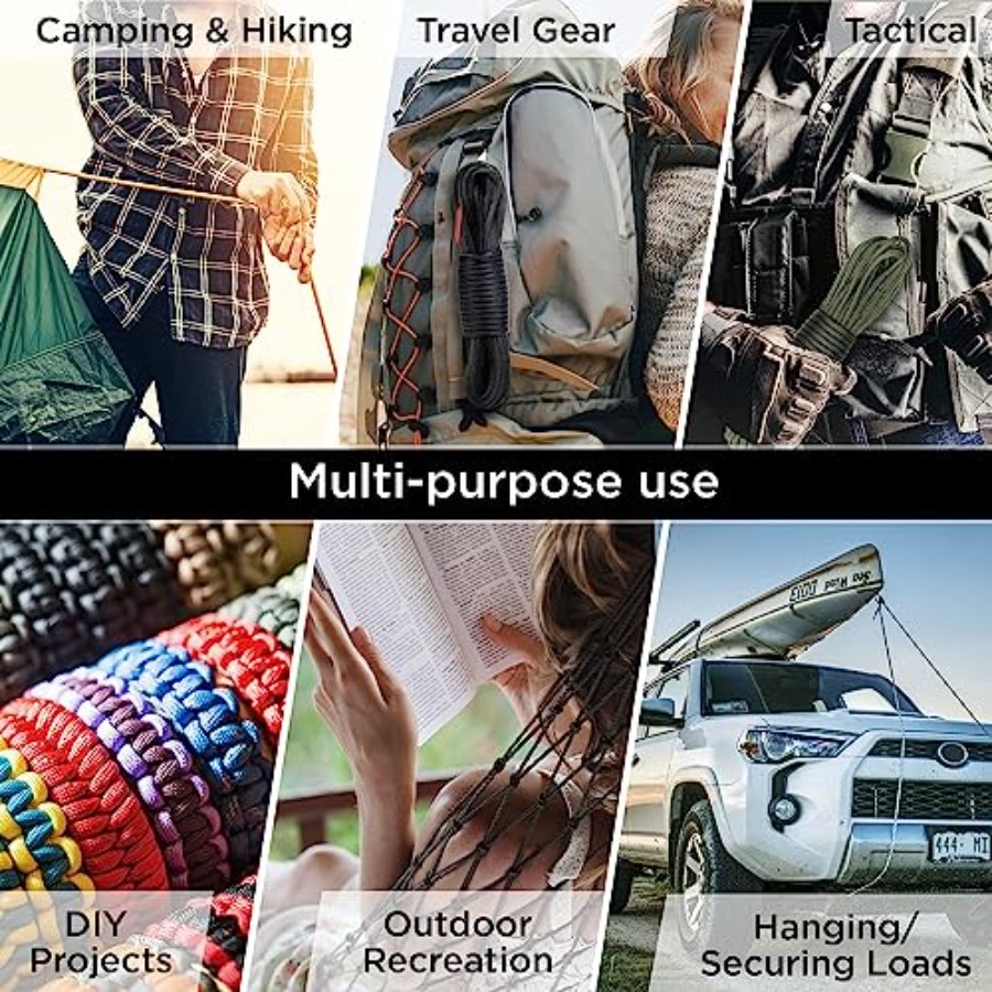 Paracord Rope 750 lb 1000ft/ 2 - đánh giá và giá Para Cord 1000Ft