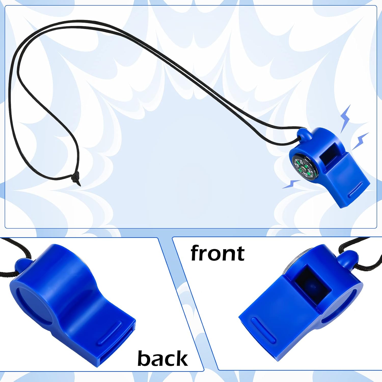 7 Pack 2-in-1 Whistle Compass  - đánh giá và giá Emergency Whistle Loud