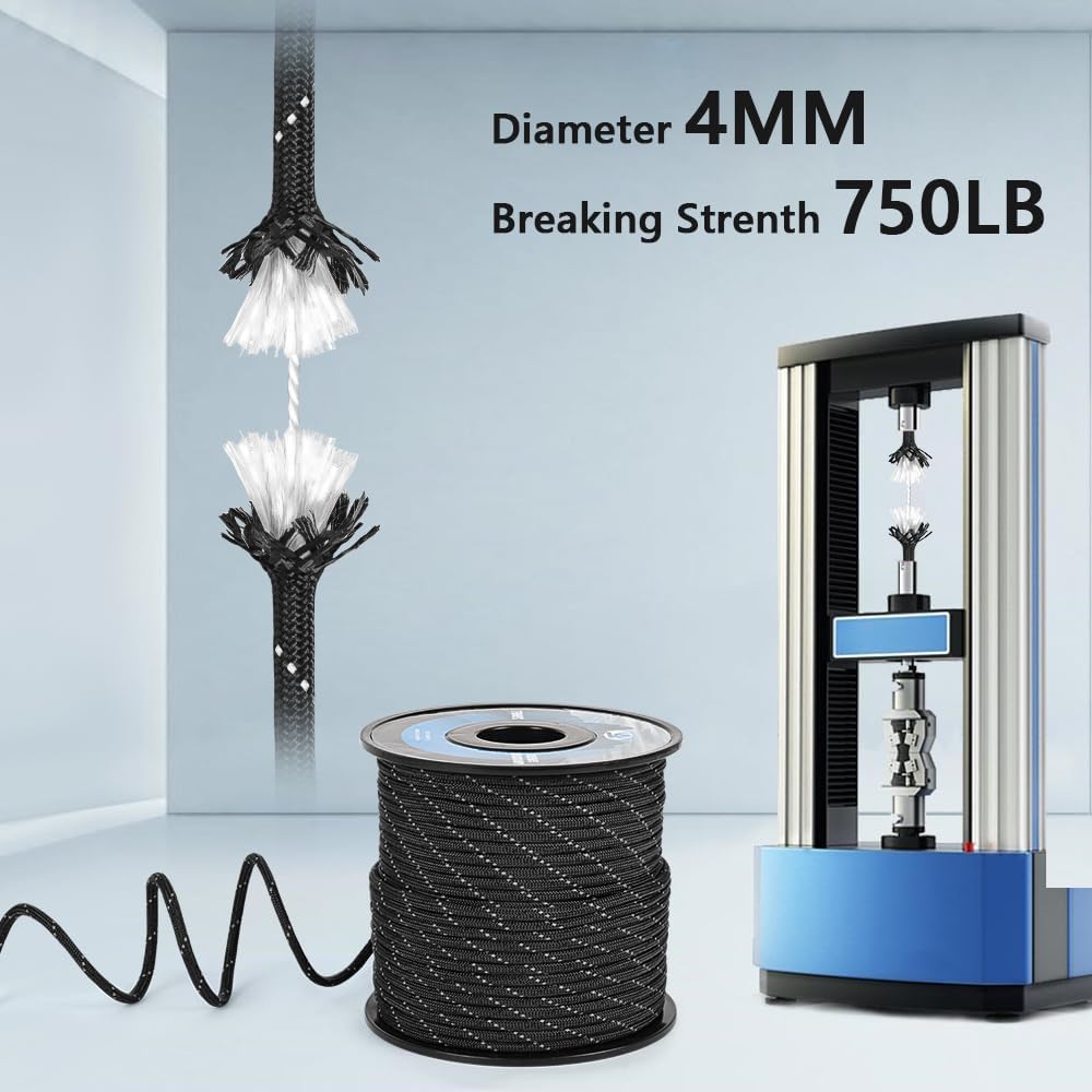 4mm Reflective Paracord Rope,  - đánh giá và giá Para Cord 1000Ft