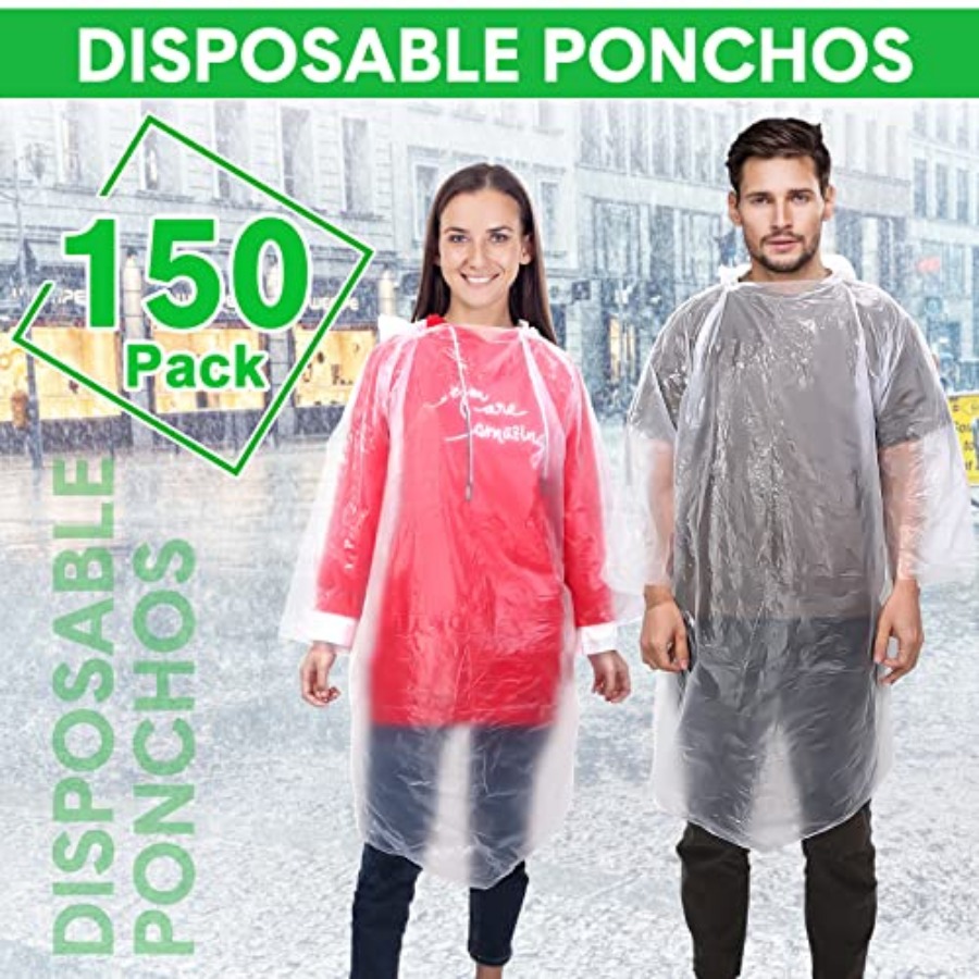 150 Pcs Disposable Rain Poncho - đánh giá và giá Emergency Poncho Rain