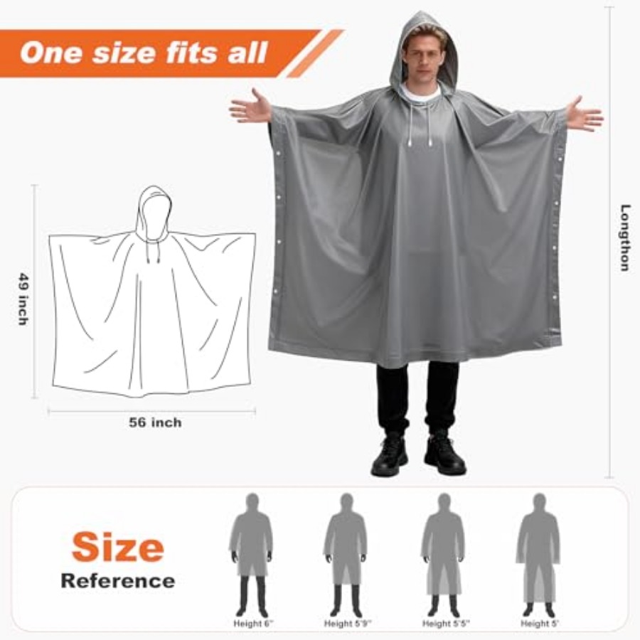 8 Pack Hooded Rain Ponchos for - đánh giá và giá Emergency Poncho Rain