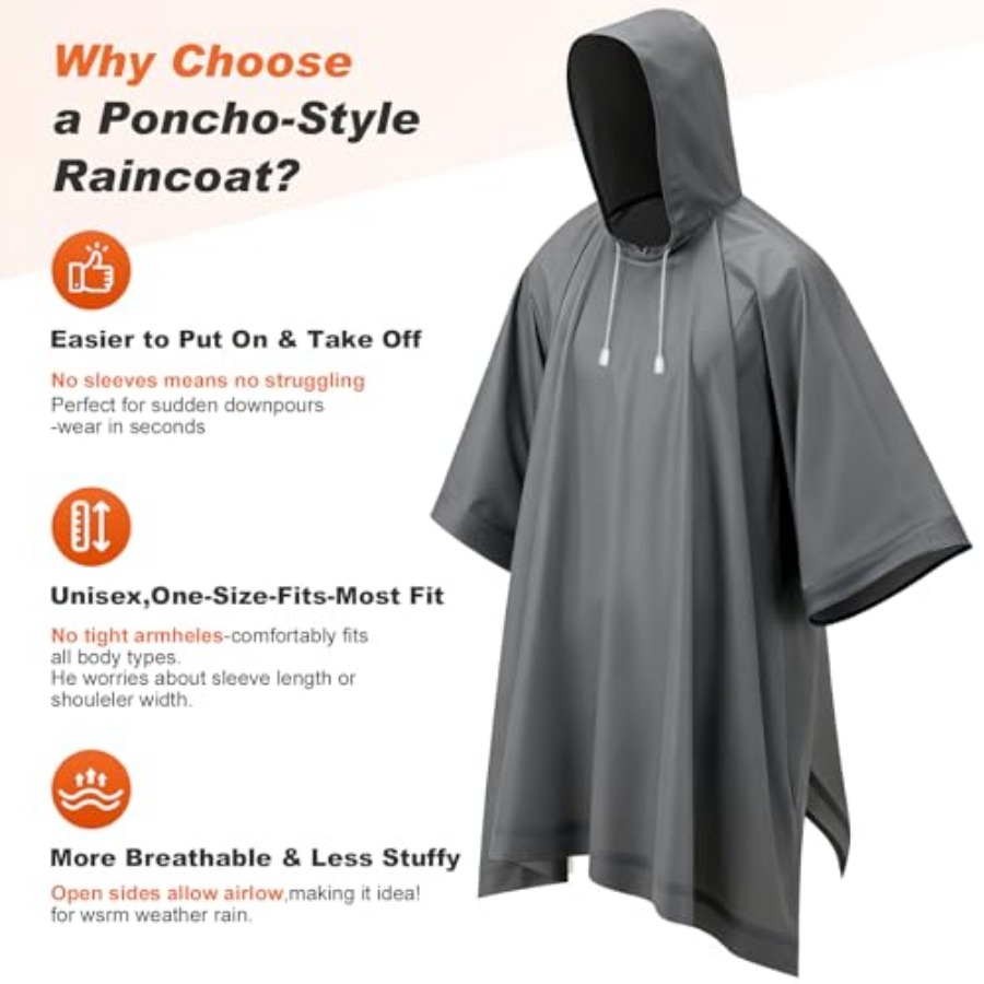 8 Pack Hooded Rain Ponchos for - đánh giá và giá Emergency Poncho Rain
