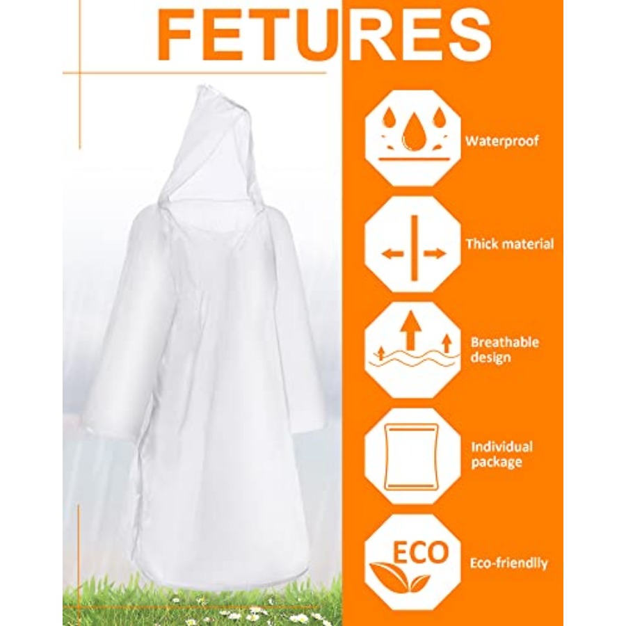 120 Pack Disposable Rain Ponch - đánh giá và giá Emergency Poncho Rain