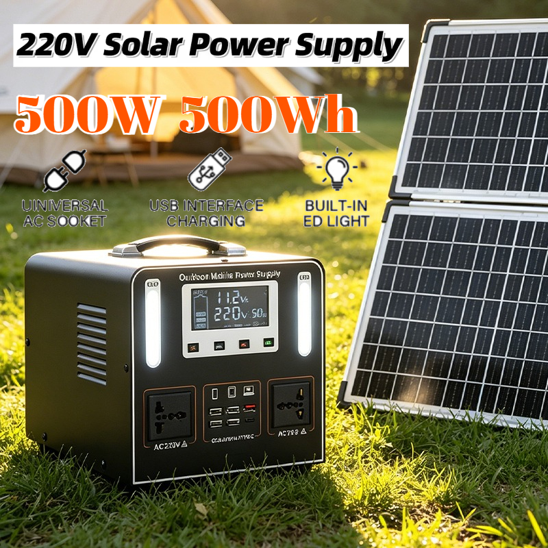 500Wh 500W 220V Portable Power - đánh giá và giá Solar Emergency Charger