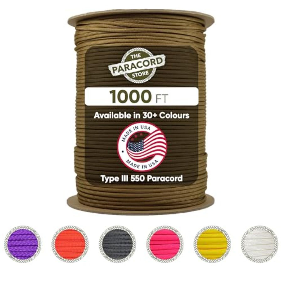 Type III 550 Paracord - 1000 F - đánh giá và giá Para Cord 1000Ft