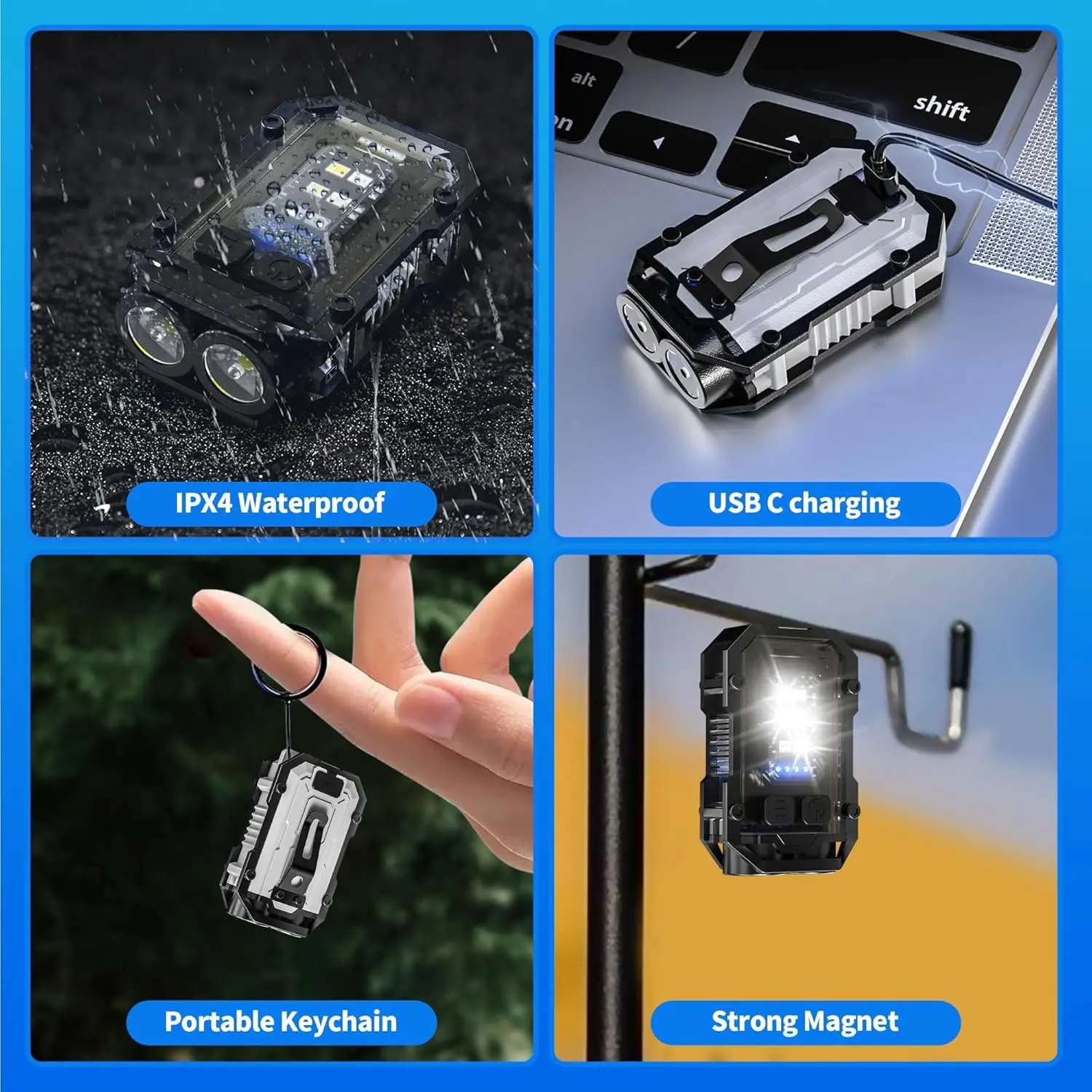 Mini COB Keychain Flashlight,C - đánh giá và giá Fishing Kit Compact
