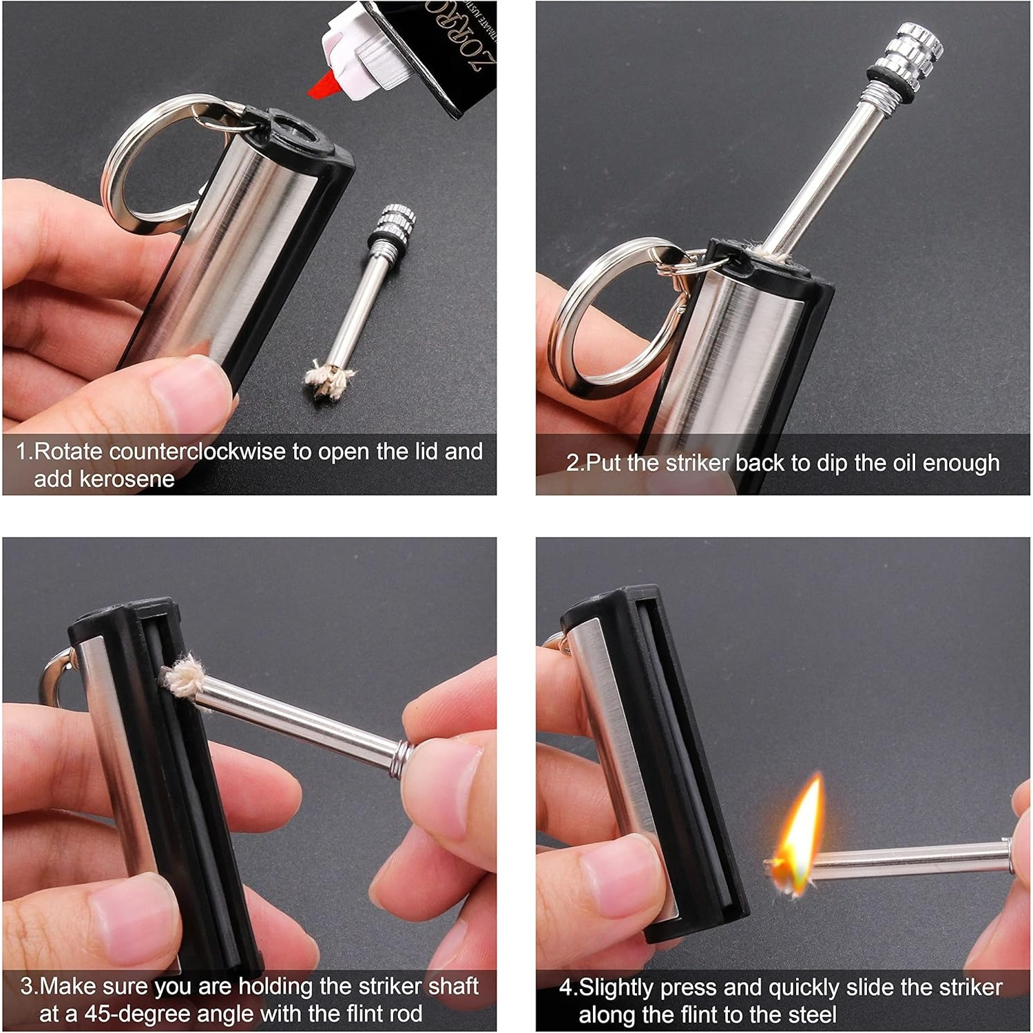 1-5-pack Magnesium flint set,  - đánh giá và giá Magnesium Fire Starter