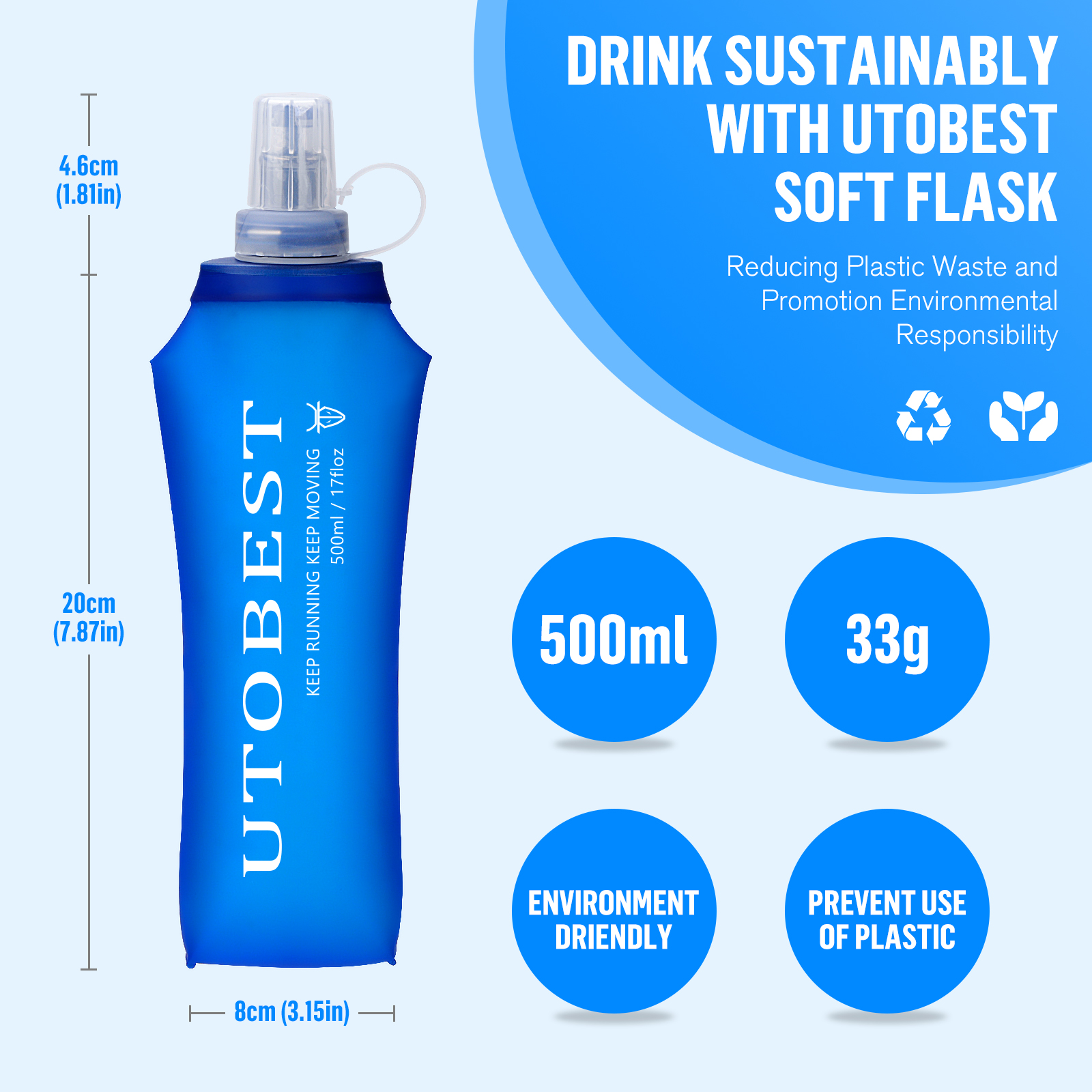 UTOBEST 250ml 350ml 500ml Soft - đánh giá và giá Water Bag Collapsible
