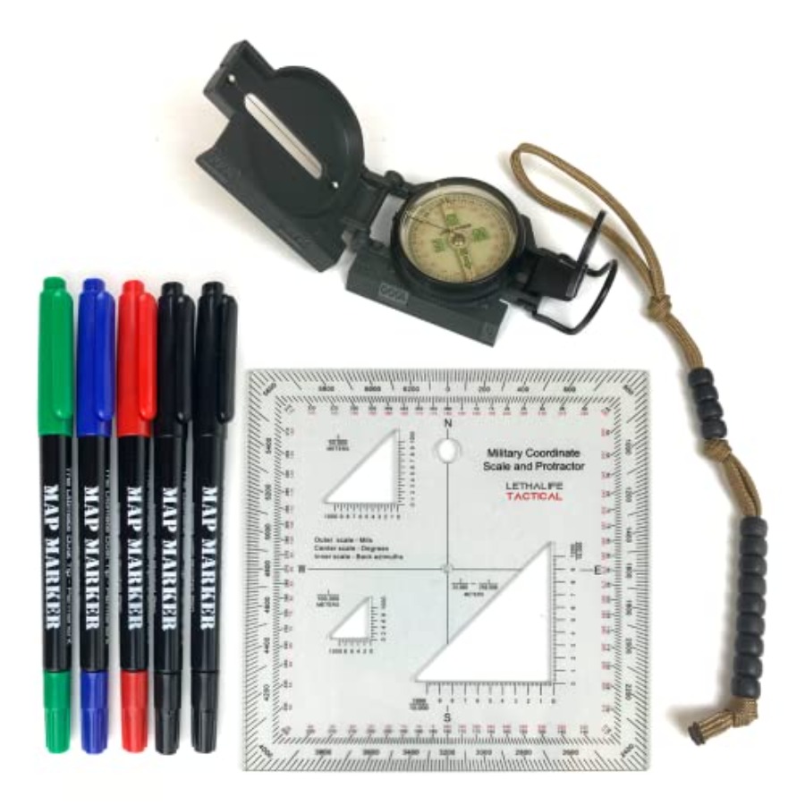 Land Nav Kit with Lensatic Com - đánh giá và giá Compass Lensatic