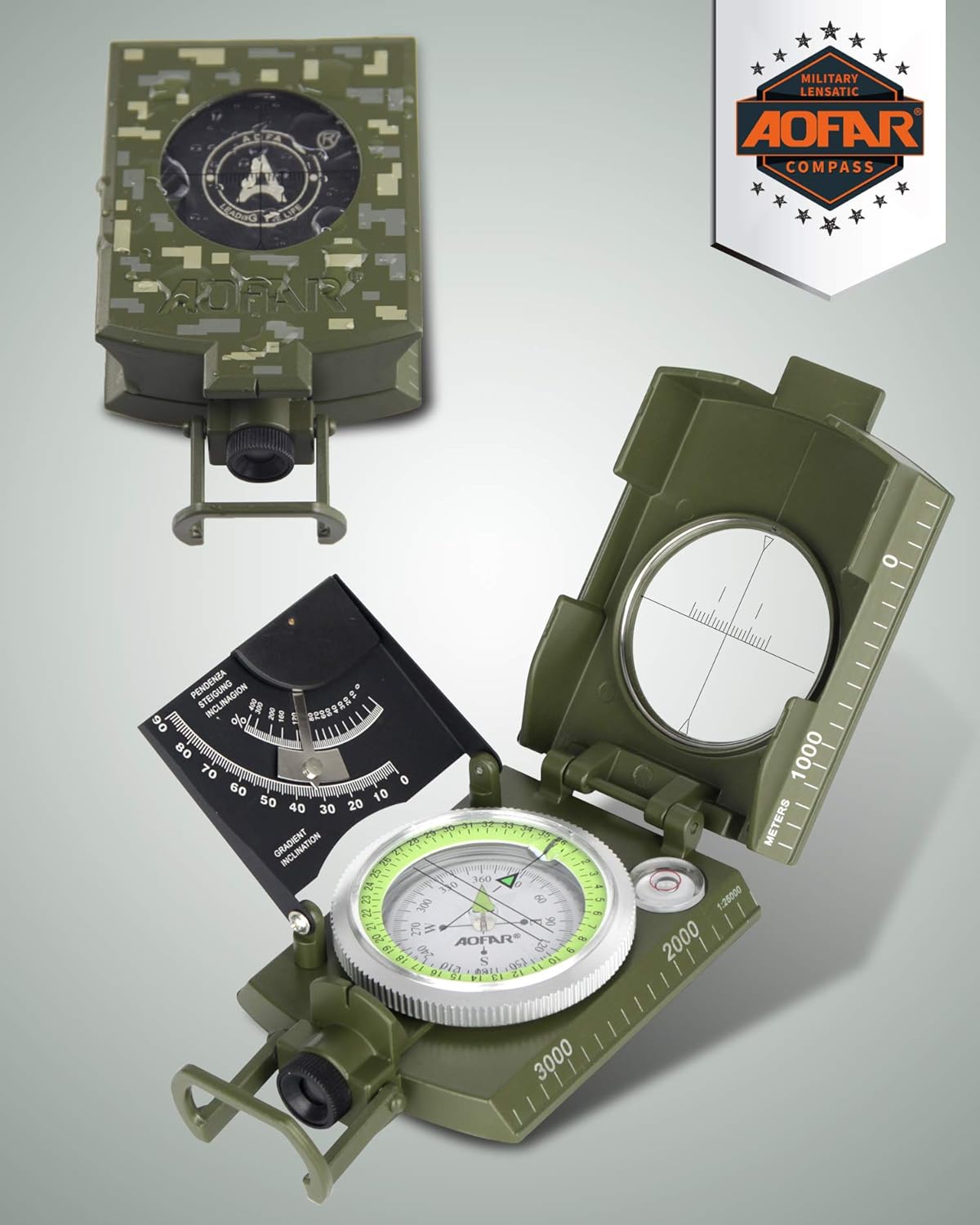Military Compass for Hiking, L - đánh giá và giá Compass Lensatic