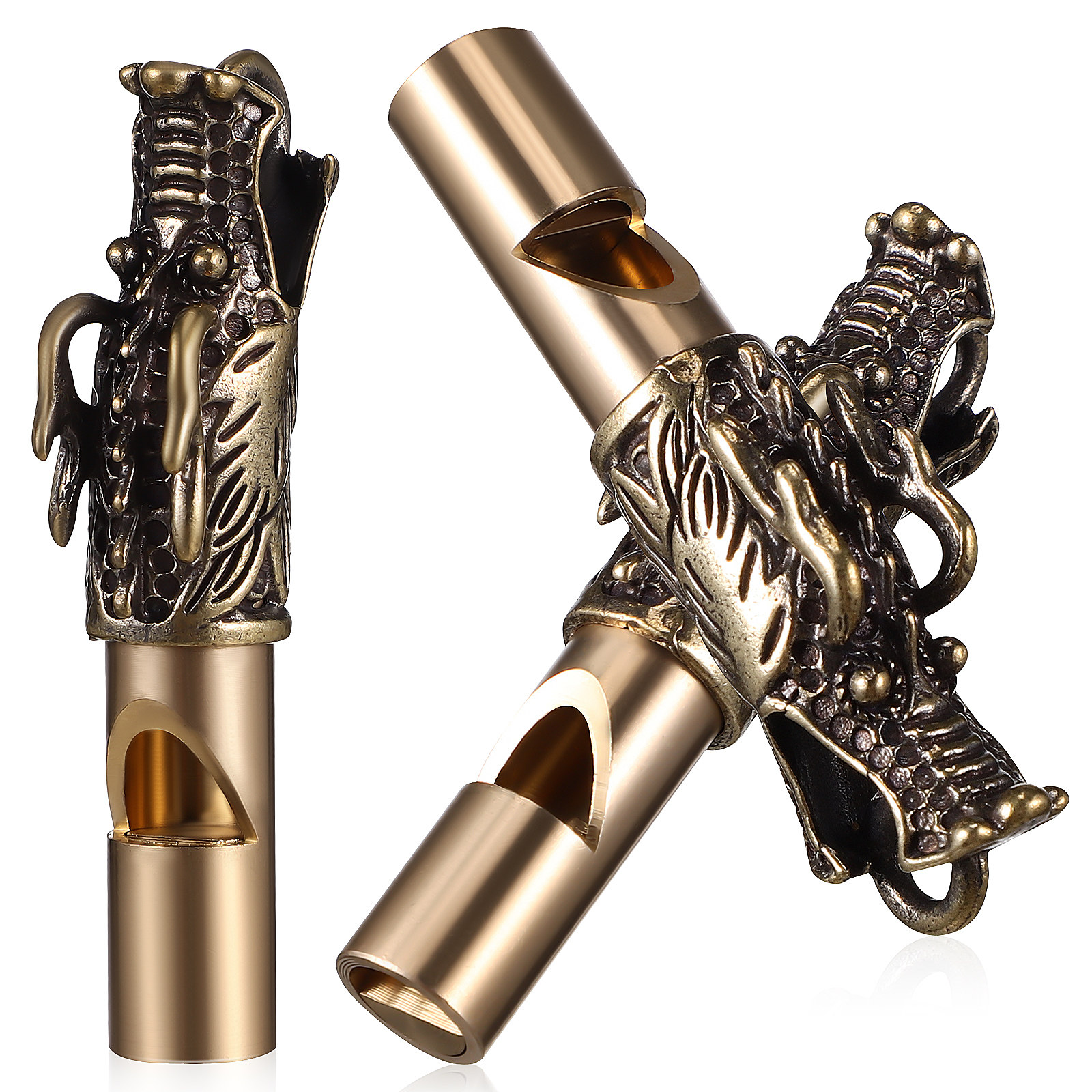 3Pcs Dragon Whistles Brass Vin - đánh giá và giá Emergency Whistle Loud