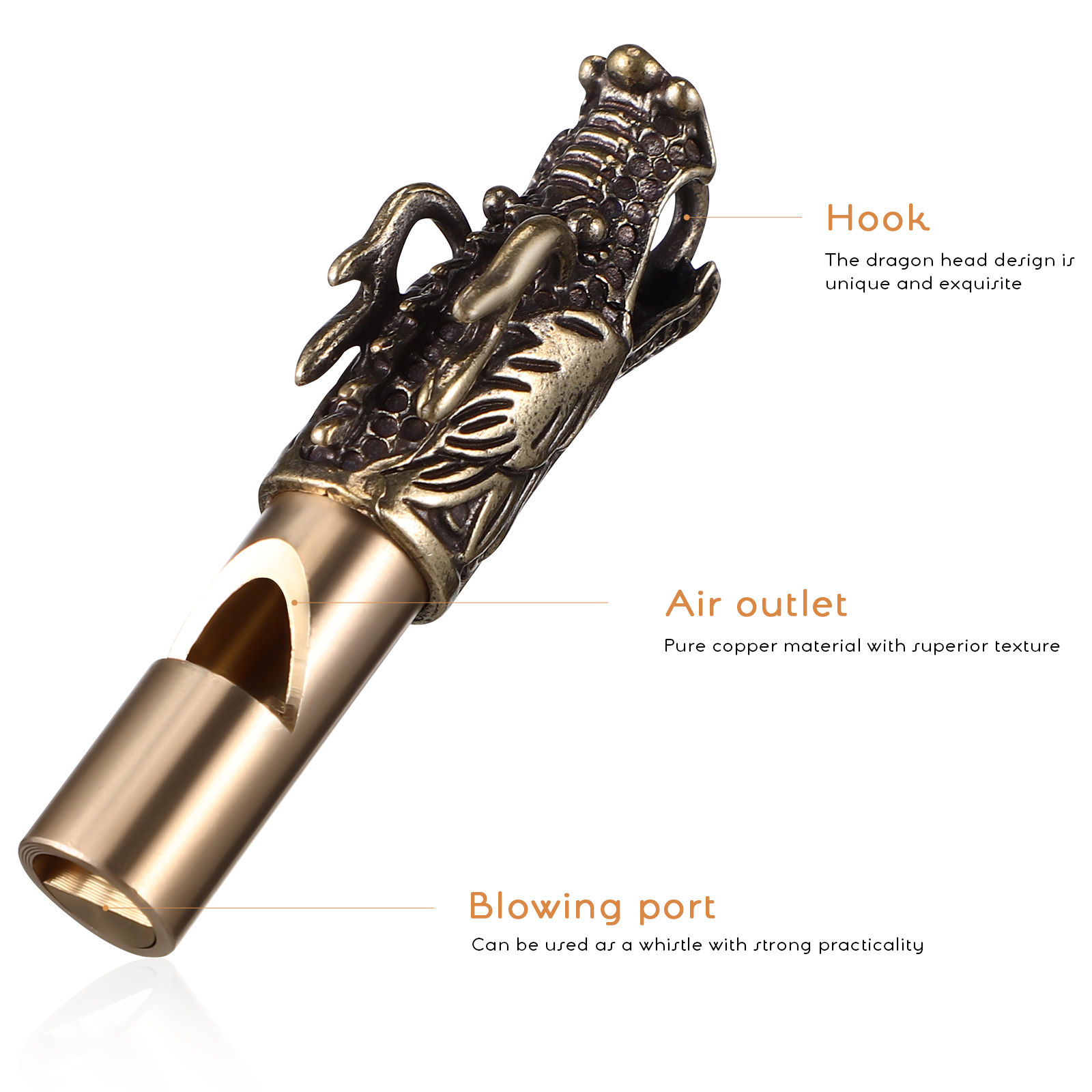 3Pcs Dragon Whistles Brass Vin - đánh giá và giá Emergency Whistle Loud