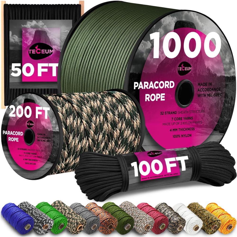 750 lb Paracord Rope 1000ft/20 - đánh giá và giá Para Cord 1000Ft