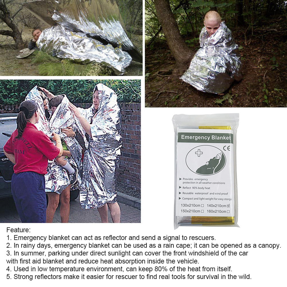 5Pcs Outdoor Emergency Blanket - đánh giá và giá Bivy Bag Emergency