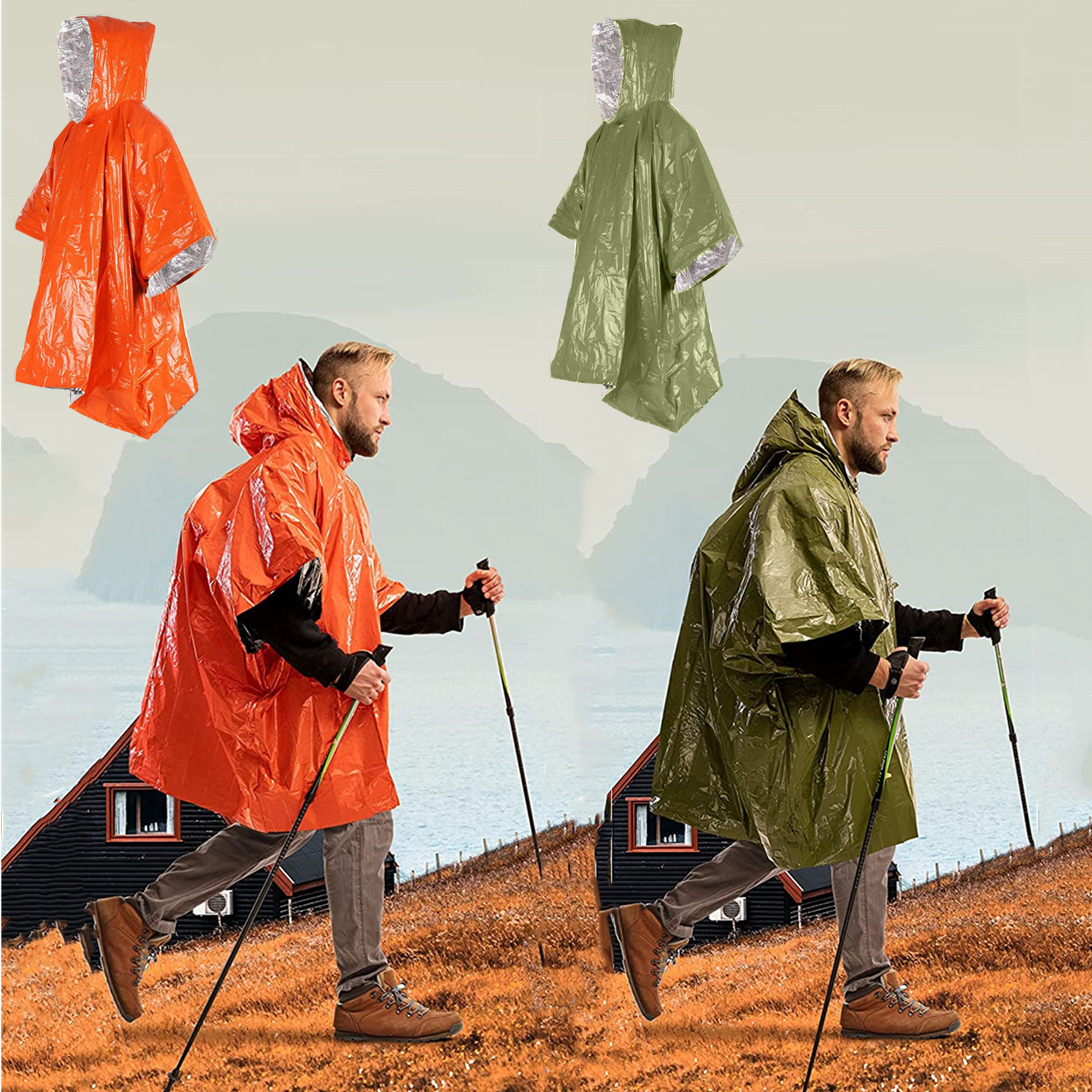 Emergency Disposable Aluminum  - đánh giá và giá Emergency Poncho Rain