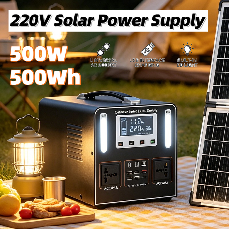 500W AC 220V Portable Power St - đánh giá và giá Solar Emergency Charger