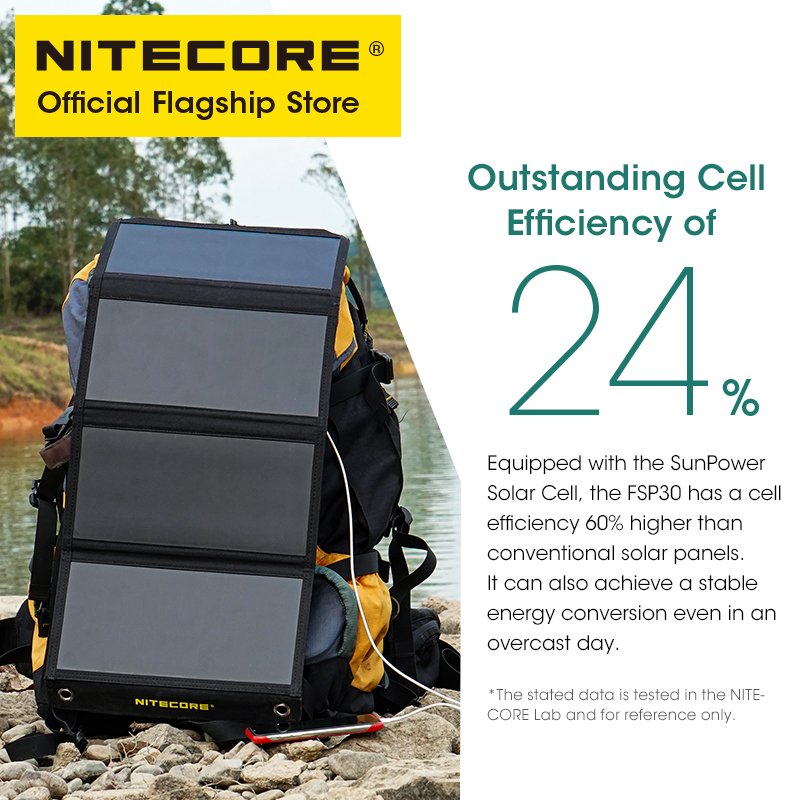 NITECORE FSP30 30W Portable So - đánh giá và giá Solar Emergency Charger